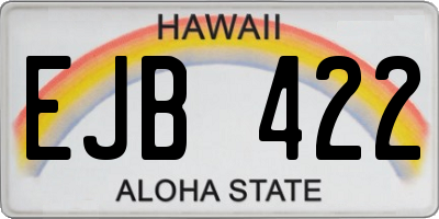 HI license plate EJB422