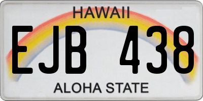 HI license plate EJB438