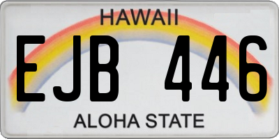 HI license plate EJB446