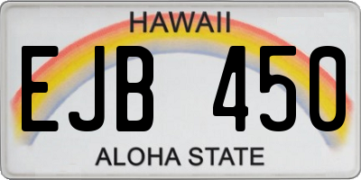 HI license plate EJB450