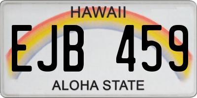 HI license plate EJB459