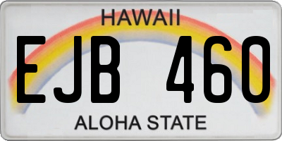 HI license plate EJB460