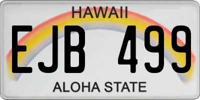 HI license plate EJB499