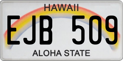 HI license plate EJB509