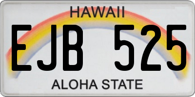 HI license plate EJB525
