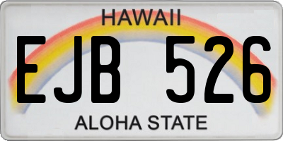 HI license plate EJB526