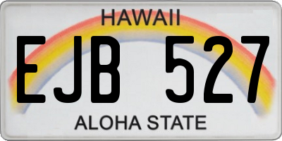 HI license plate EJB527