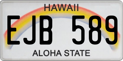 HI license plate EJB589