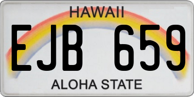 HI license plate EJB659