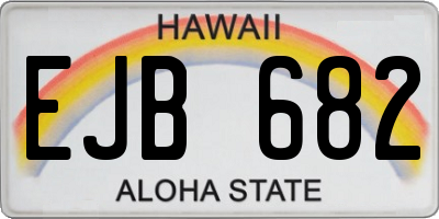 HI license plate EJB682