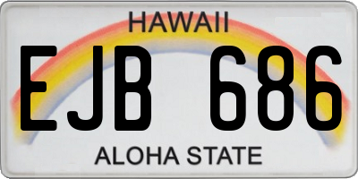 HI license plate EJB686
