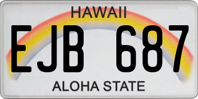 HI license plate EJB687