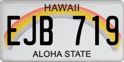 HI license plate EJB719