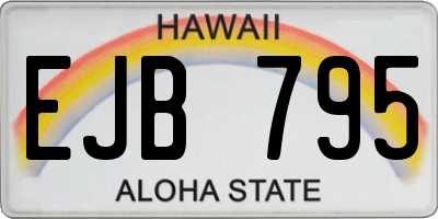 HI license plate EJB795