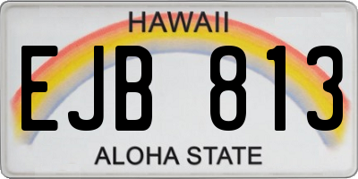 HI license plate EJB813