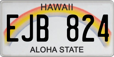 HI license plate EJB824