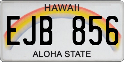 HI license plate EJB856