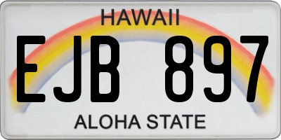 HI license plate EJB897