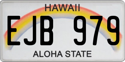 HI license plate EJB979