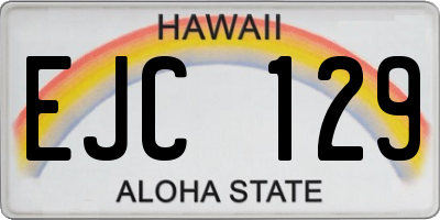 HI license plate EJC129
