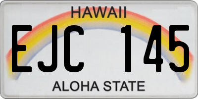 HI license plate EJC145