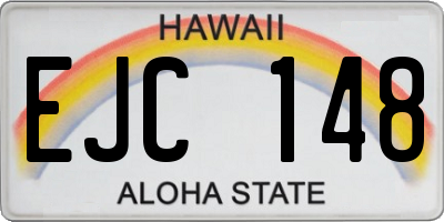 HI license plate EJC148