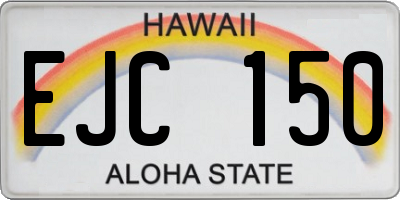 HI license plate EJC150