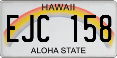 HI license plate EJC158