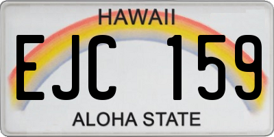 HI license plate EJC159