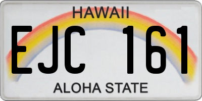 HI license plate EJC161