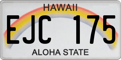 HI license plate EJC175