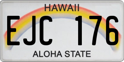 HI license plate EJC176