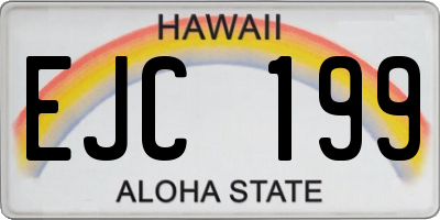 HI license plate EJC199