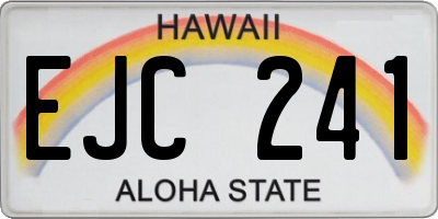 HI license plate EJC241