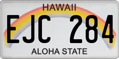 HI license plate EJC284