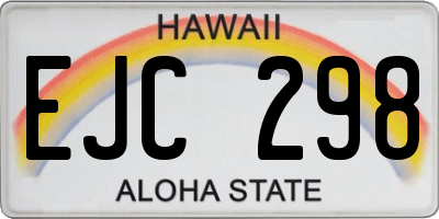 HI license plate EJC298