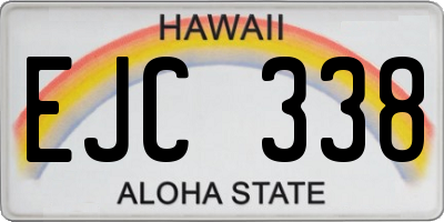 HI license plate EJC338