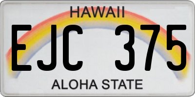 HI license plate EJC375