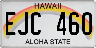 HI license plate EJC460