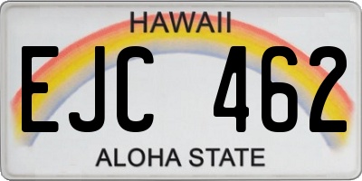 HI license plate EJC462