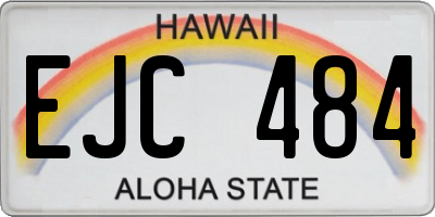 HI license plate EJC484