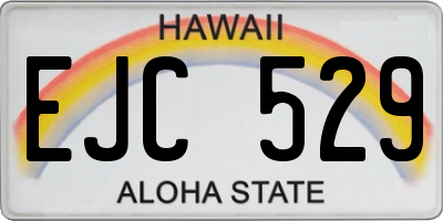 HI license plate EJC529