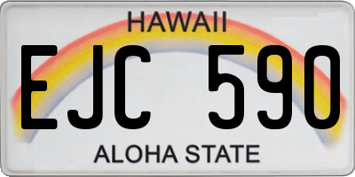 HI license plate EJC590