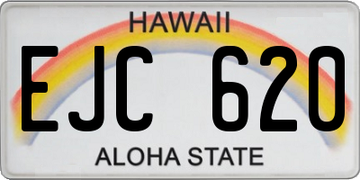 HI license plate EJC620