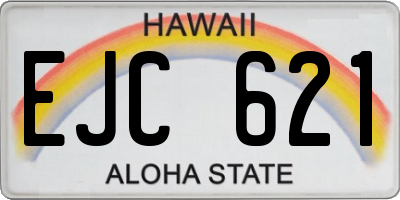 HI license plate EJC621