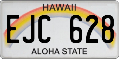 HI license plate EJC628