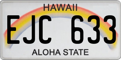 HI license plate EJC633