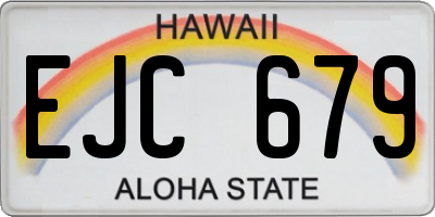 HI license plate EJC679