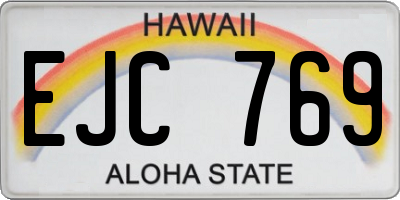 HI license plate EJC769