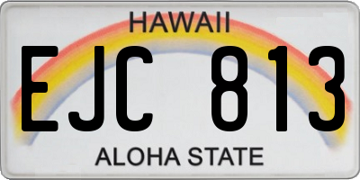 HI license plate EJC813